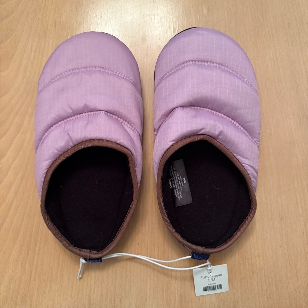 BAGGU Puffy Slipper Dusty Lilac Block